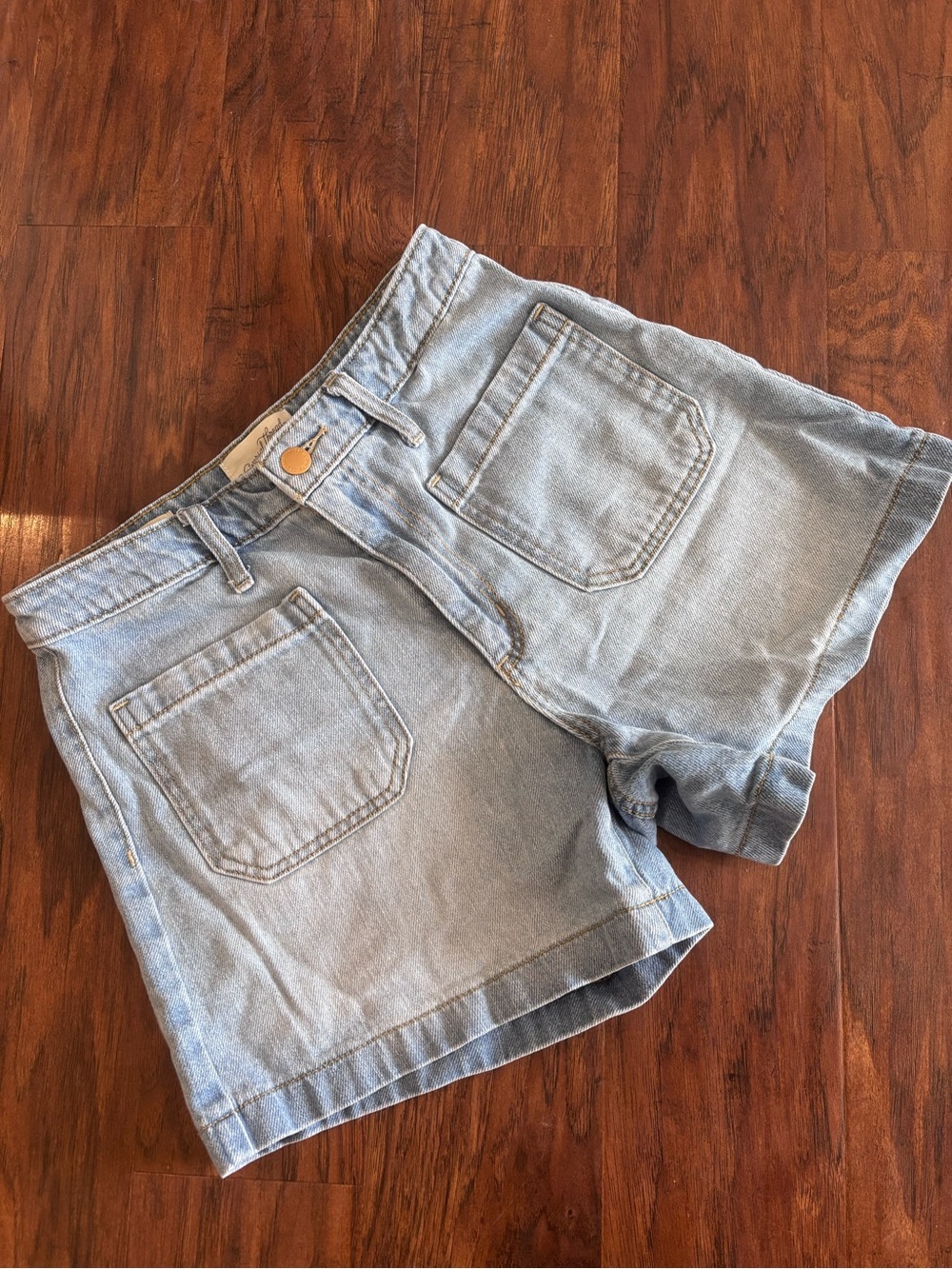 Light Wash High Waisted Universal Thread Jean Shorts
